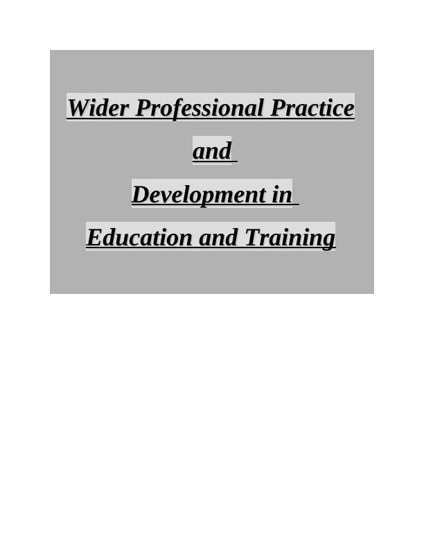 Report on Concept of Professionalism and Dual Professionalism_1