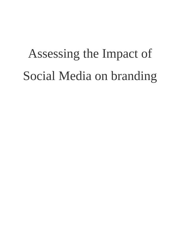 Assignment on  Impact of Social Media on Branding_1