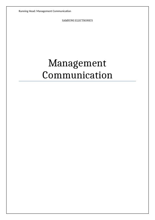 Management Communication - Samsung_1