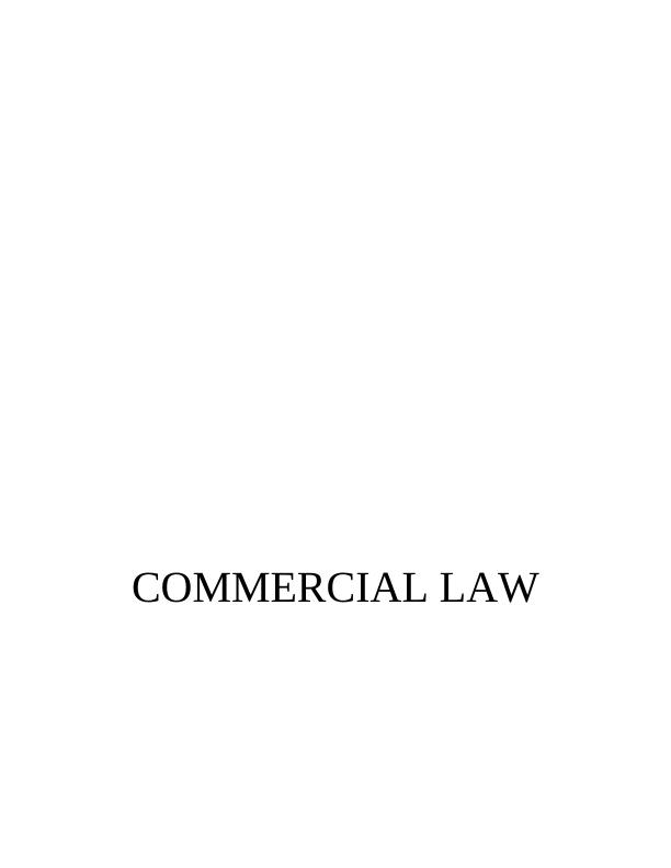 Commercial Law Assignment - Case Study_1