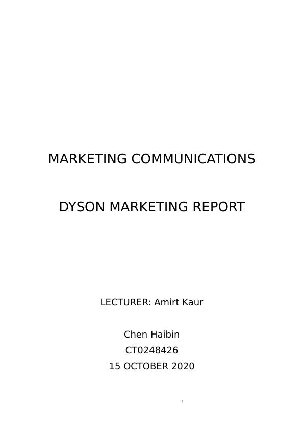 Marketing Communications CT0248426 - Assignment_1