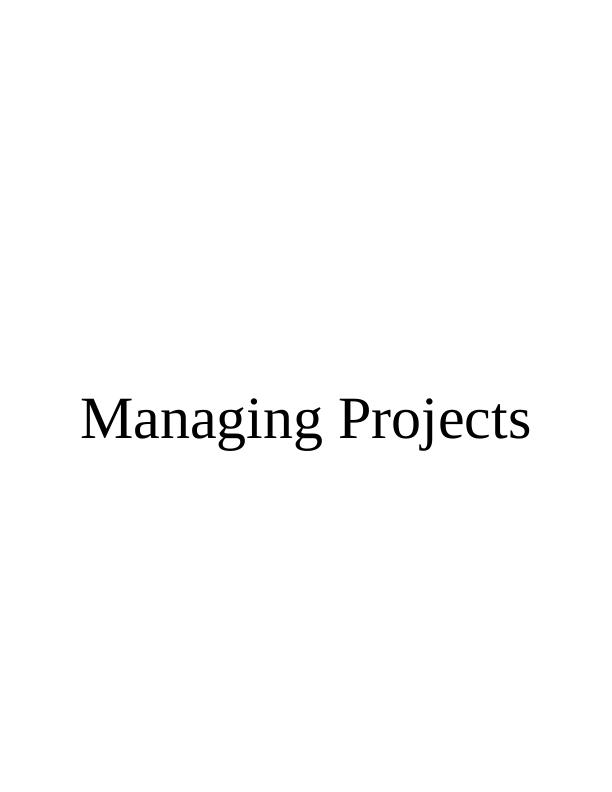 Concept of Managing Project : Assignment_1