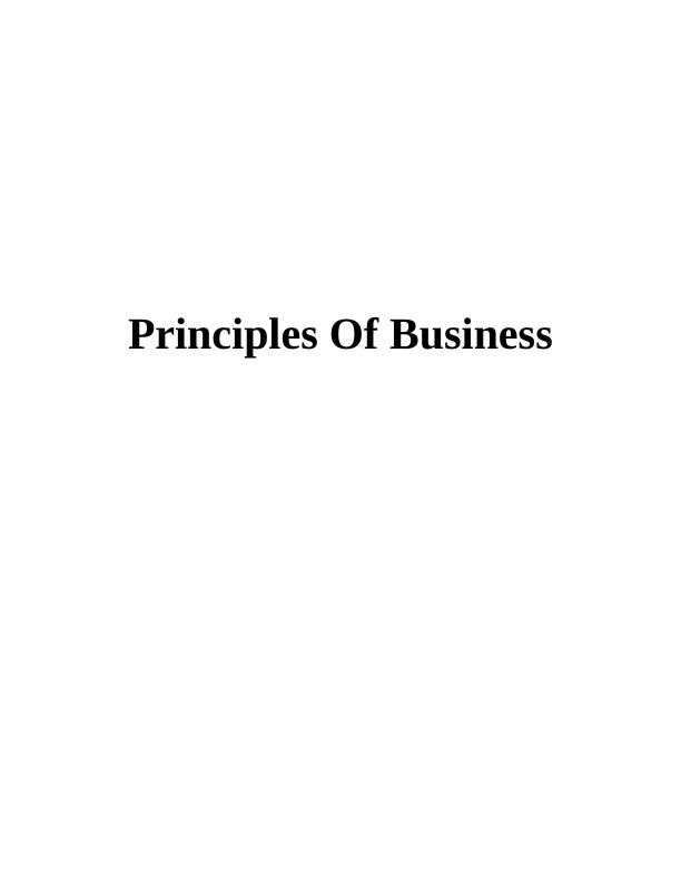Assignment on Principles Of Business - Doc_1
