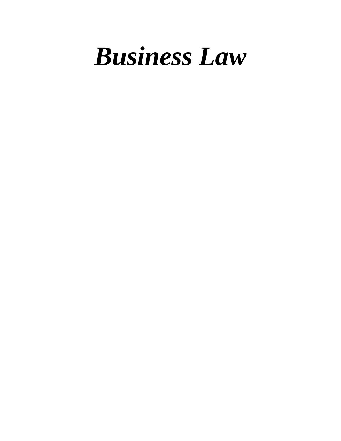 Business Law INTRODUCTION_1