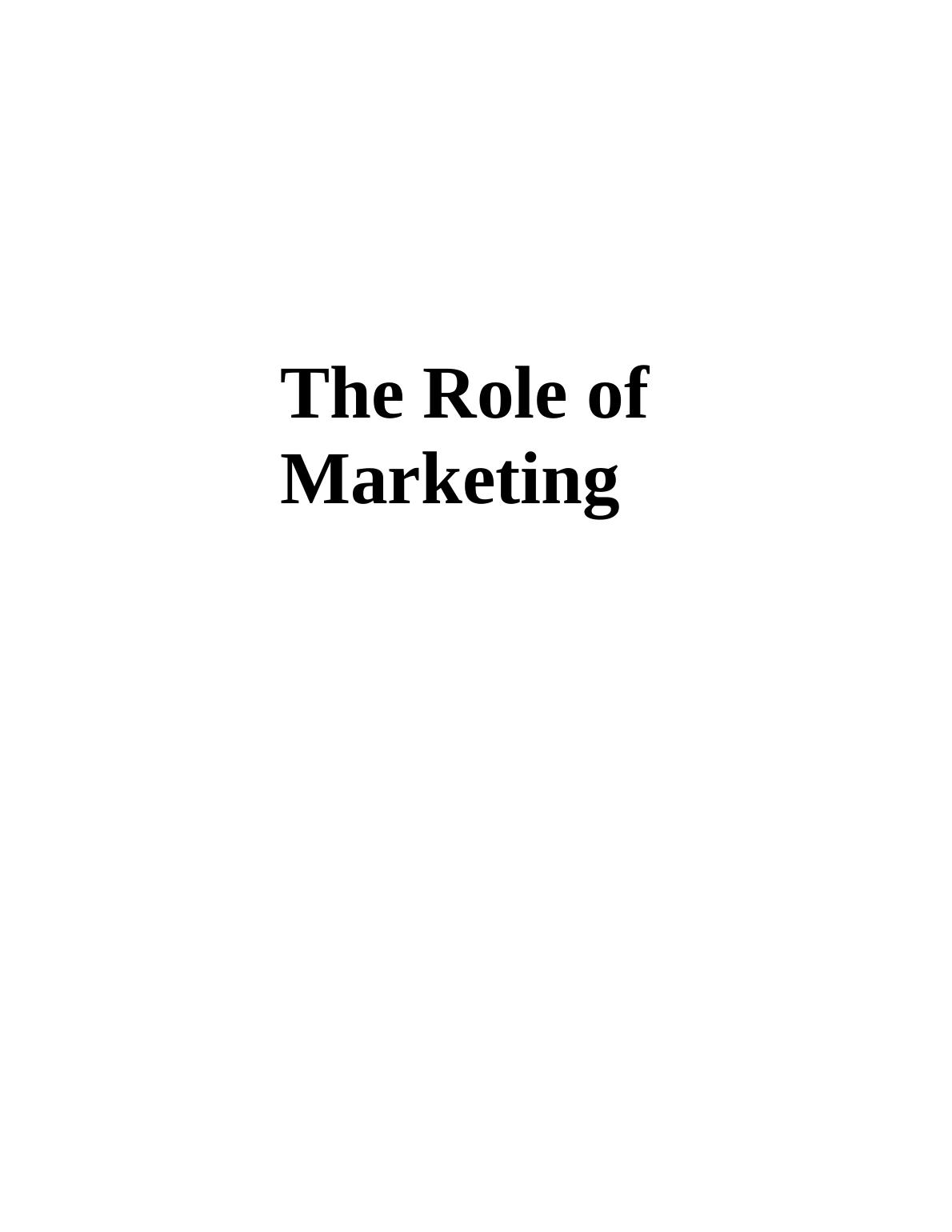 the-role-of-marketing-desklib