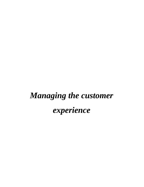 Managing the Customer Experience Assignment - Hazev Restaurant_1