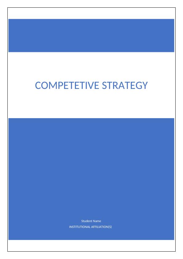 competetive strategy - Assignment_1