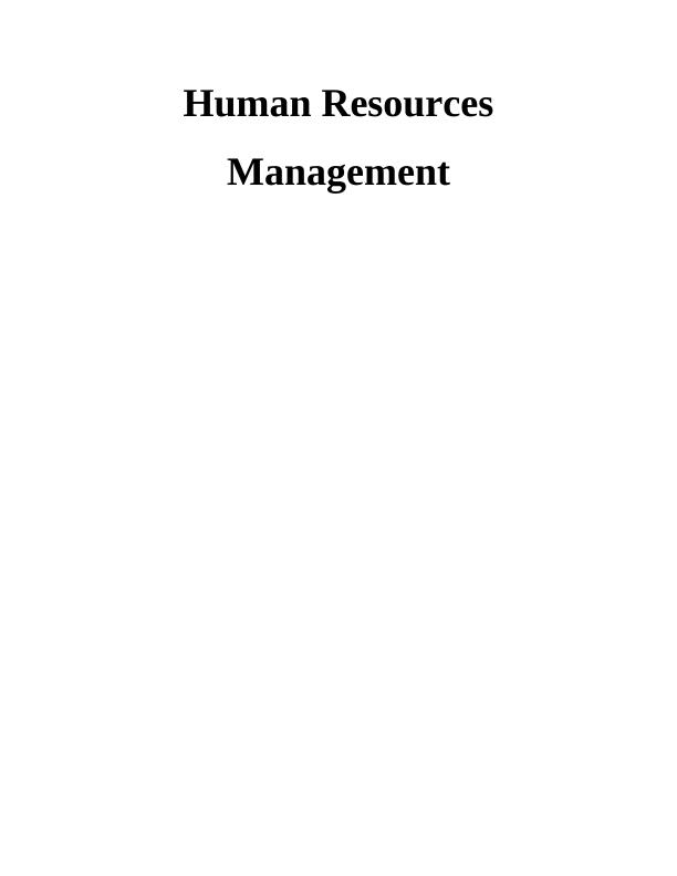 Human Resources Management (Assignment)_1