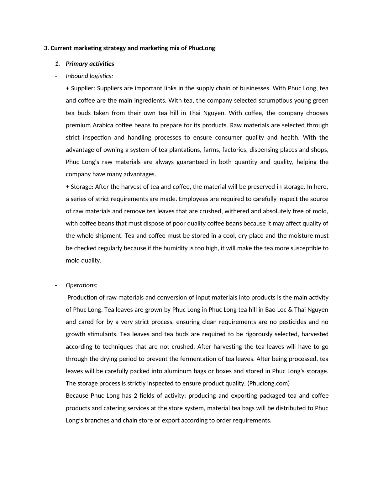 MKT1ADD: Phuc Long Business Strategy Assignment PDF 2022_1