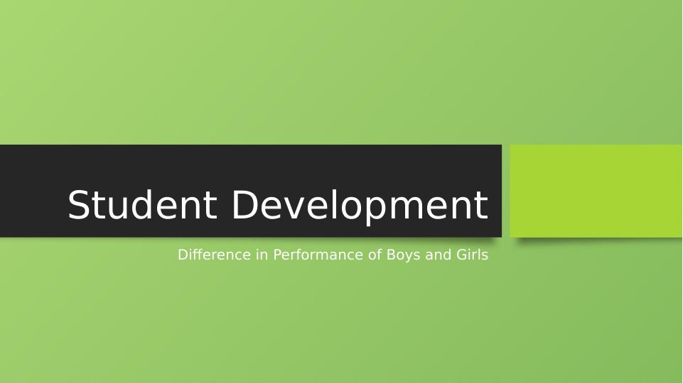 Difference in Performance of Boys and Girls in School Education_1