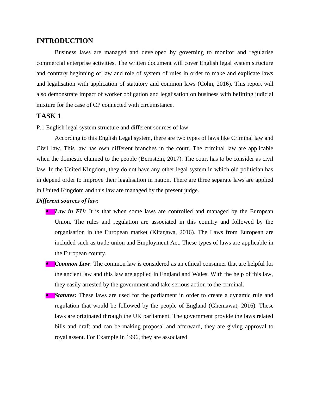 plc legal assignment