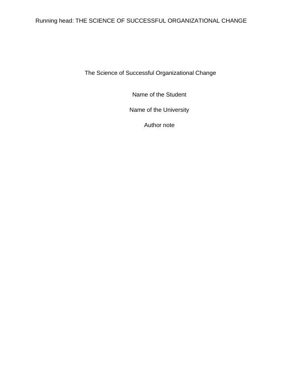 The Science of Successful Organizational Change_1