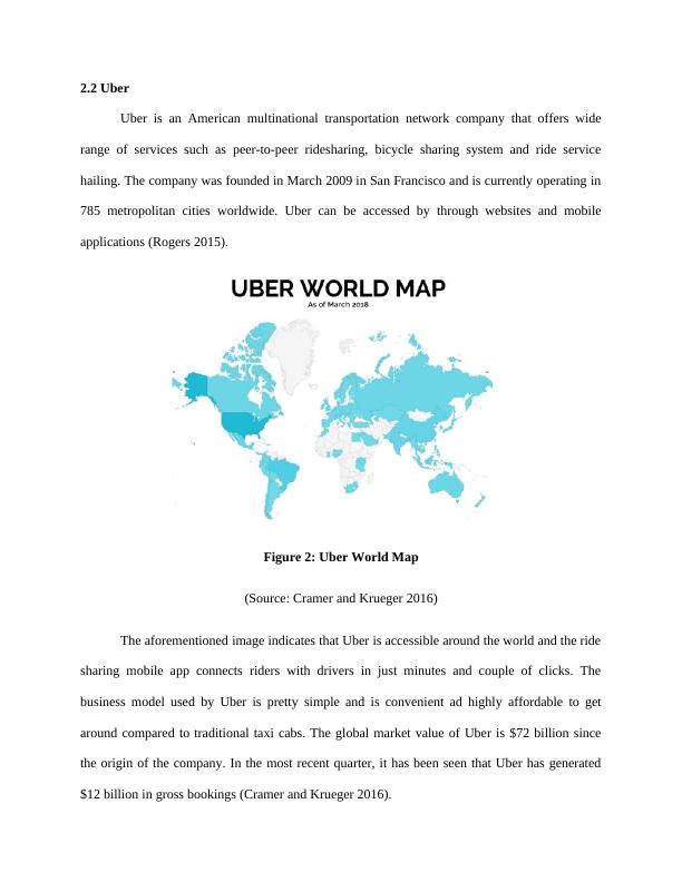 literature review of uber