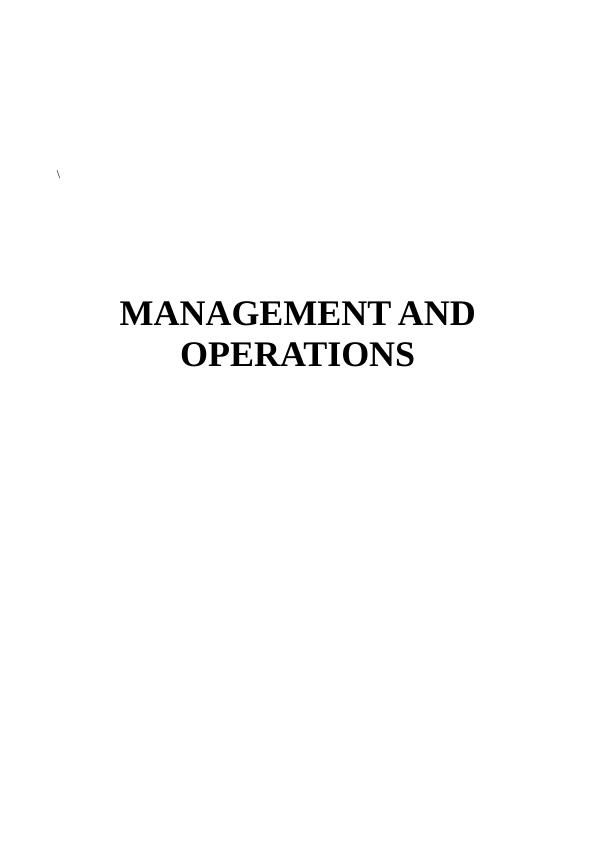 Report of Leadership and Function of Manager - Sainsbury limited_1