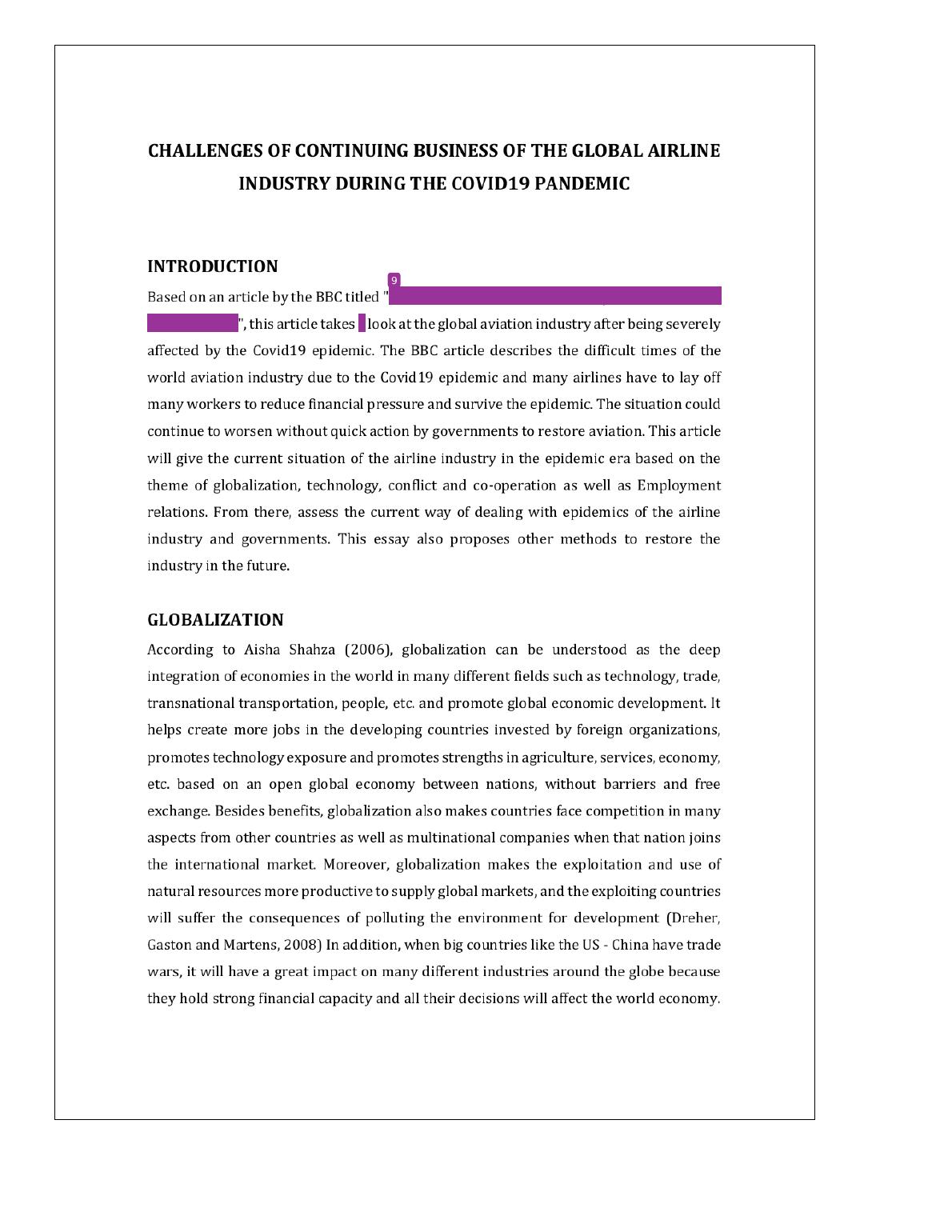 Anonymous Marking Assignment Sample