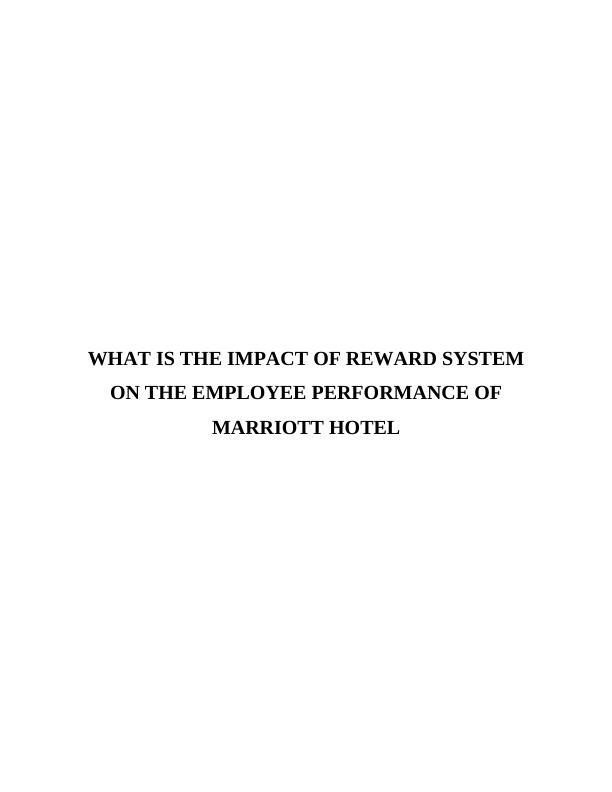 Case Study of Employee Performance of Marriott Hotel_1