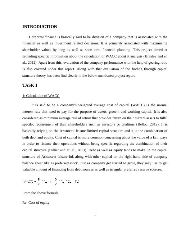 Calculation of WACC, Gearing Ratio, and Capital Structure Theory: A Corporate Finance Analysis_3