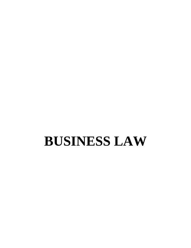 English Legal System Business Law_1