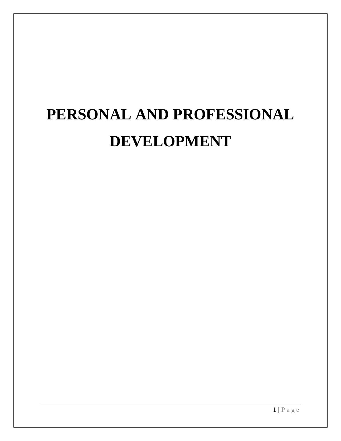 Introduction to Personal and Professional Development_1