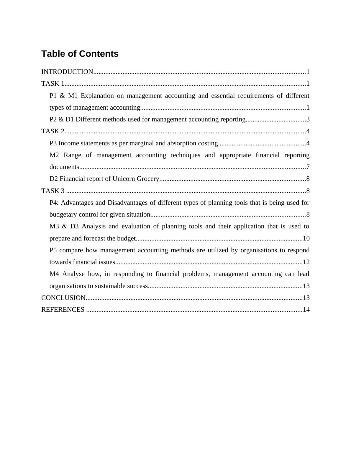 Management Accounting Techniques : Assignment_2