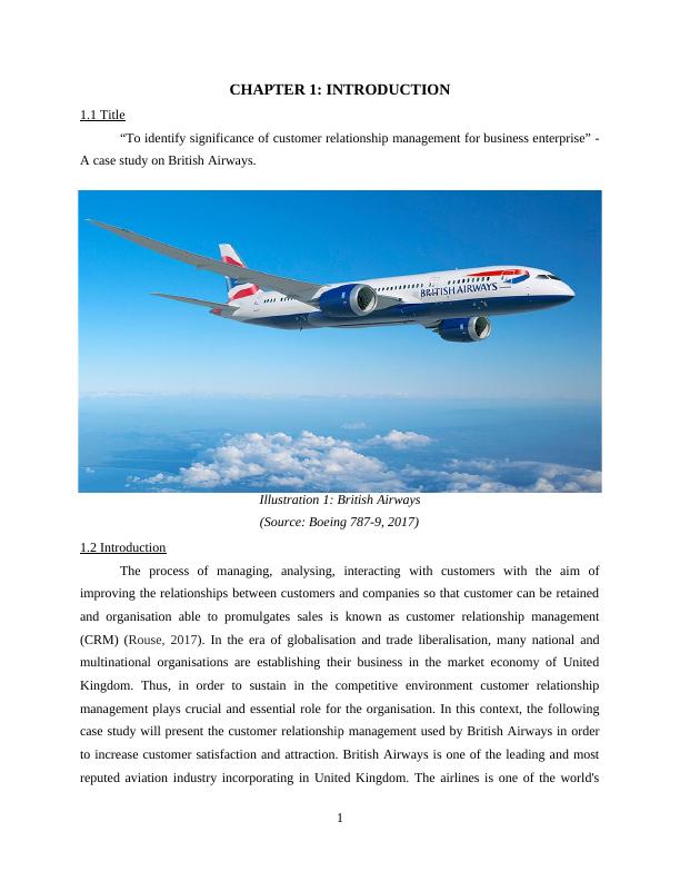 british airways crm case study pdf