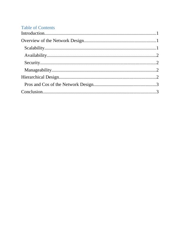 Pros and Cos of the Network Design_1