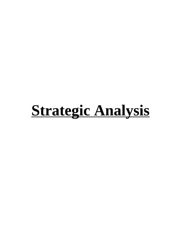 Report on Strategic Analysis of Retail Industry : Assignment_1