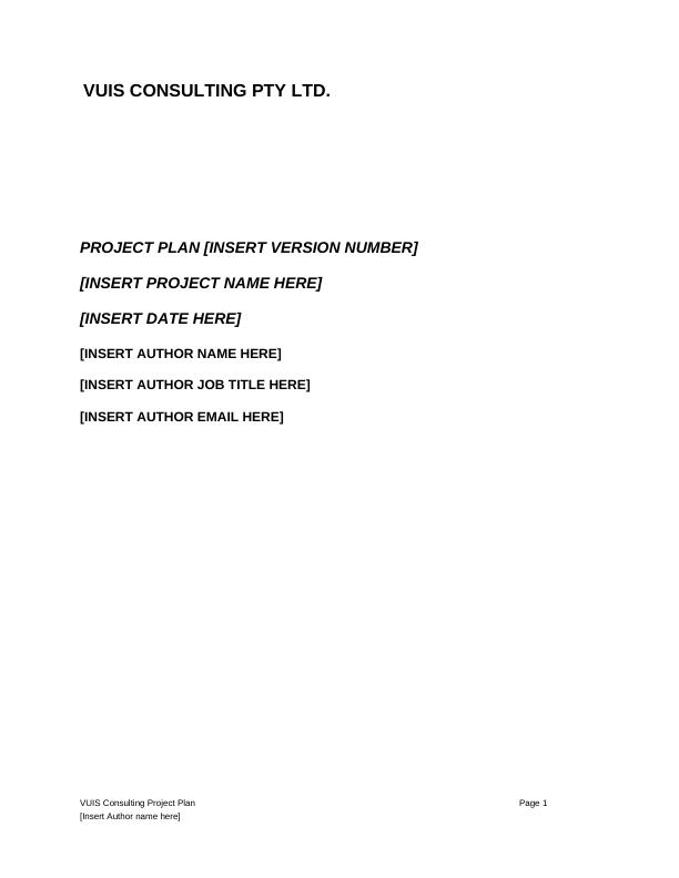 VUIS Consulting Project Plan_1