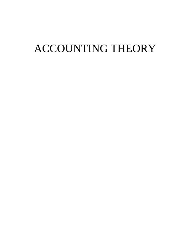 Accounting Theory- Assignment_1