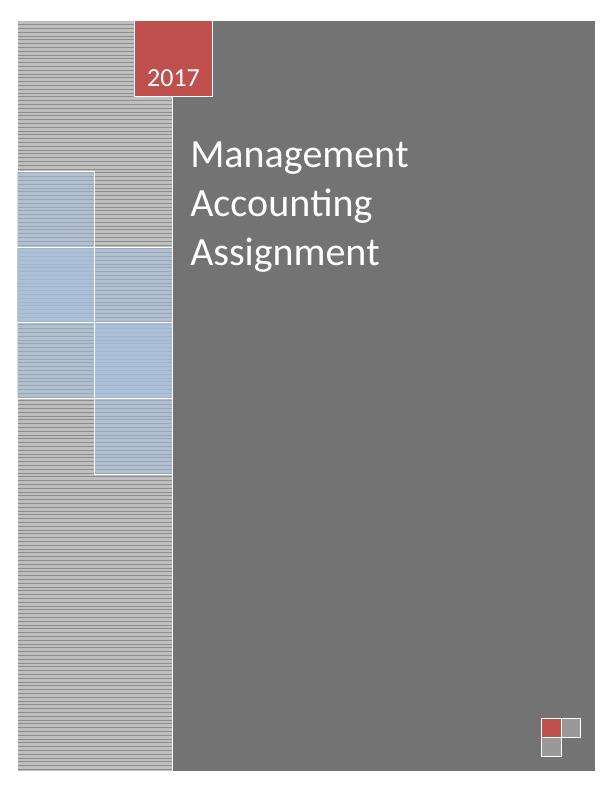 Assignment | Management Accounting_1