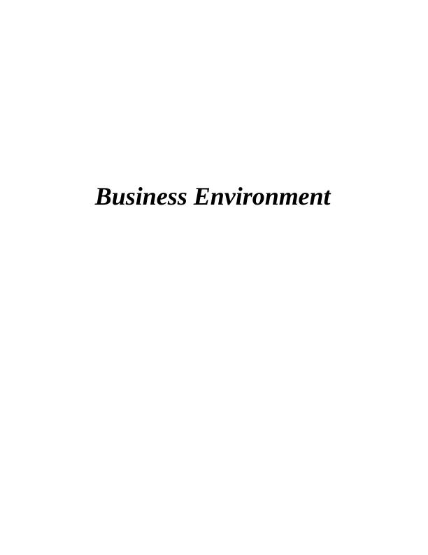 Business Environment Assignment( BE)_1