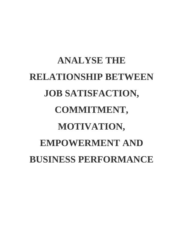 (PDF) Job Satisfaction and Motivation_1