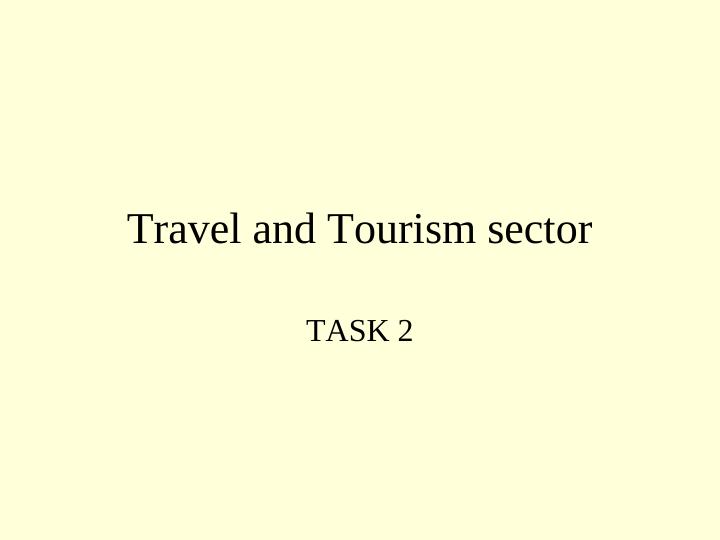 Travel and Tourism sector TASK 2._1