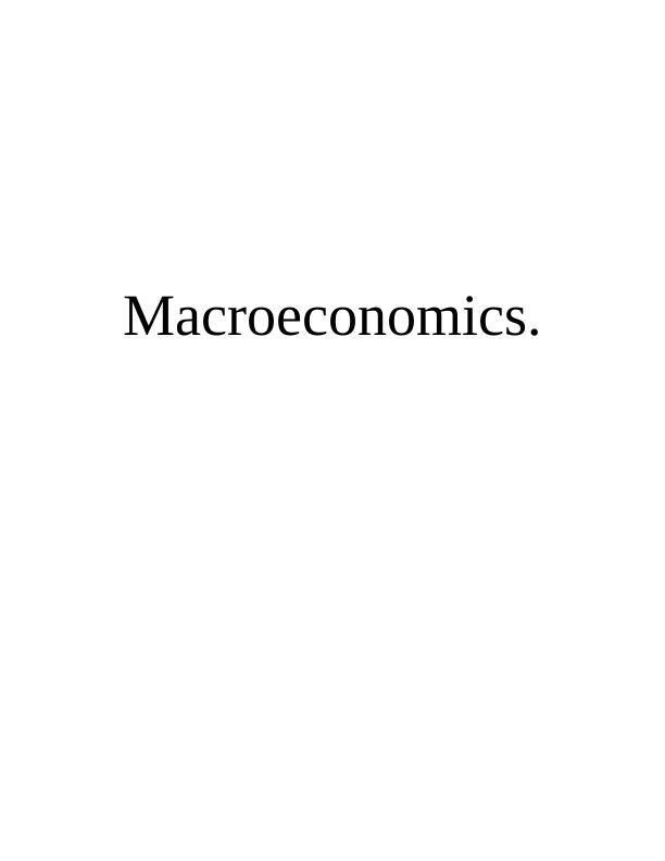 Assignment on Macroeconomics Solved_1