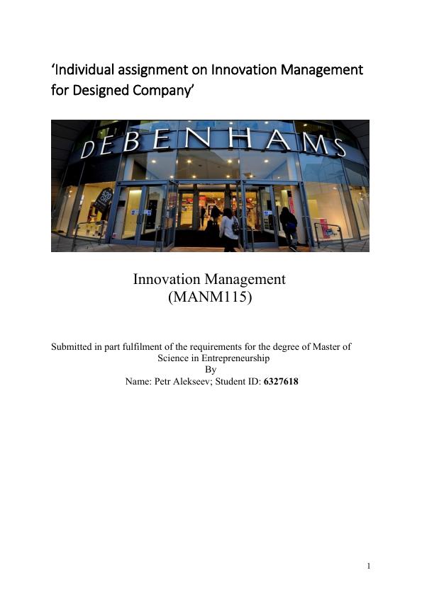 Innovation Management for  Designed Company PDF_1
