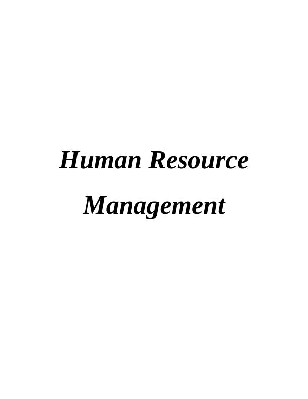 Human Resource Management in ALDI: Doc_1