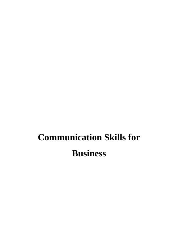 Need For Communication In Business Organizations | Document_1