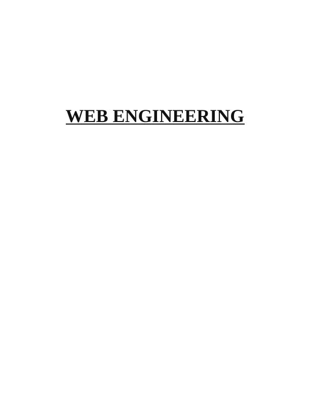 web engineering assignment