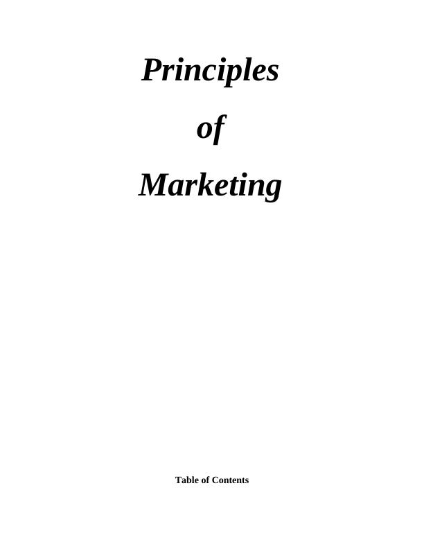 Principles of Marketing Assignment - Burberry_1