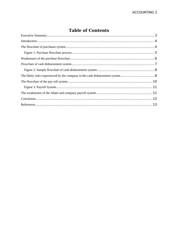 Accounting Information Systems: Internal Control Systems Assessment of Adam & Co_2