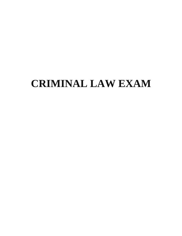 Criminal Law Exam_1