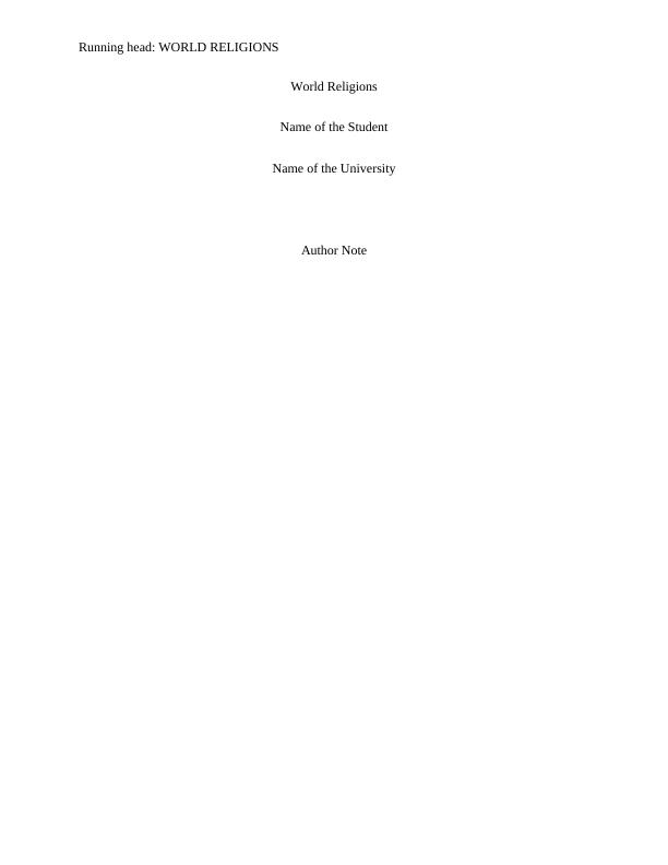World Religions Research Paper 2022_1