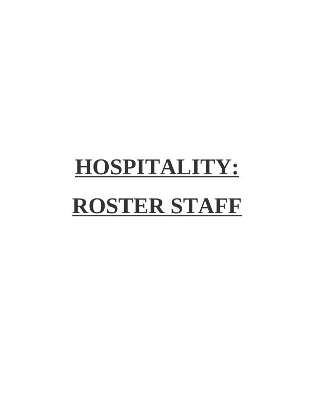 Roster Staff Management: Assignment_1