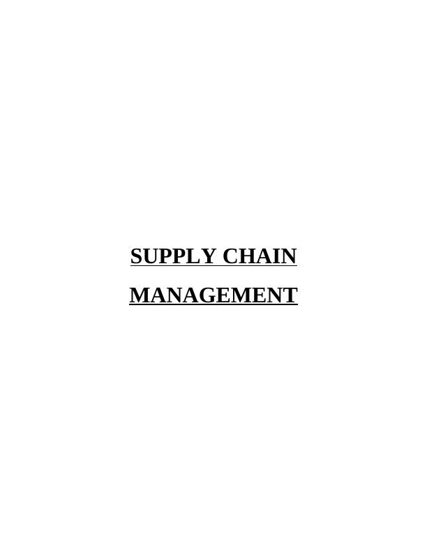 Supply Chain Management Strategy_1