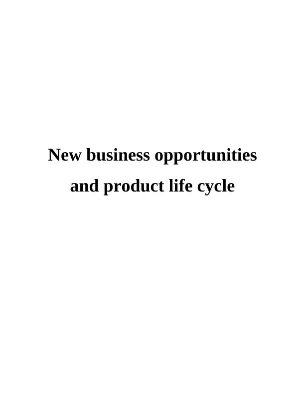 New Business Opportunities and Product Life Cycle_1