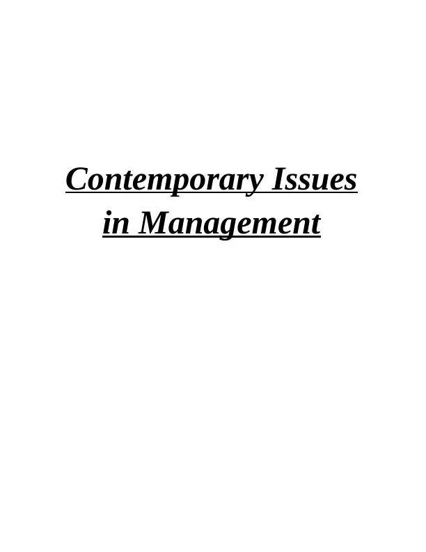 contemporary-issues-in-management-sample-assignment