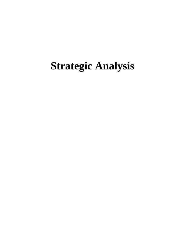 Strategic Analysis of British Petroleum : Report_1