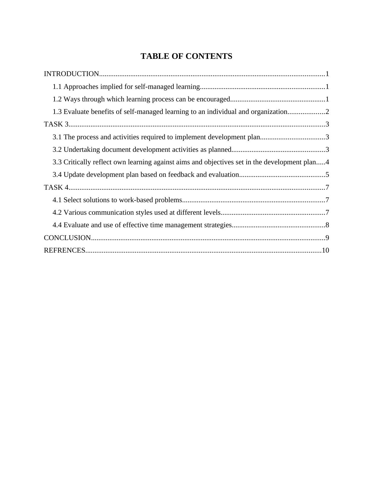 Personal And Professional Development Plan Assignment
