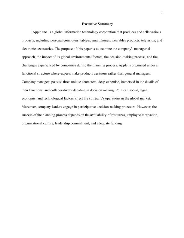 Apple Inc. Managerial Approach and Strategies_2