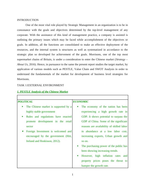 PESTEL Analysis of the Chinese Economy : Report_3